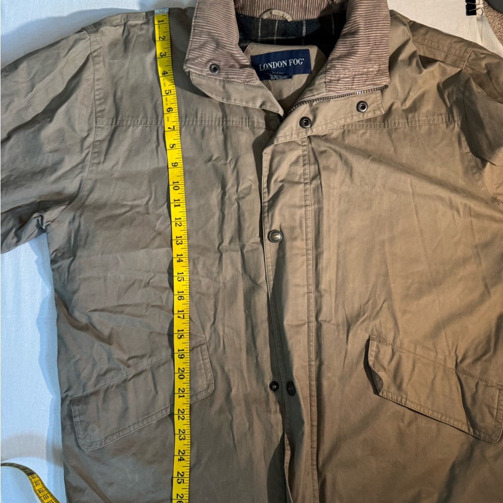 London Fog Men's Khaki Lined Coat with Hood